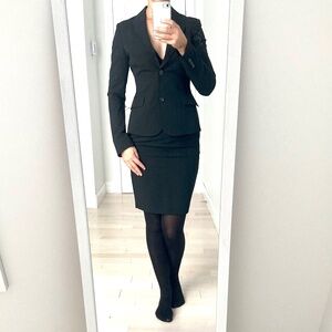 MEXX Metropolitan Blazer & Pencil Skirt Set - Black - Size 32 (XS)